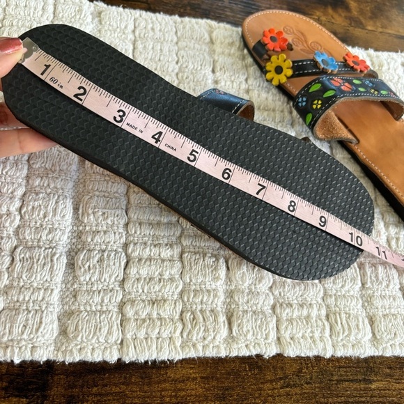 Mexican floral huaraches Sandals Size 10 - Picture 8 of 10